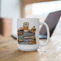 Therapy Road Beer Mug — 15oz Ceramic Coffee Mug with Road & Beer Graphic