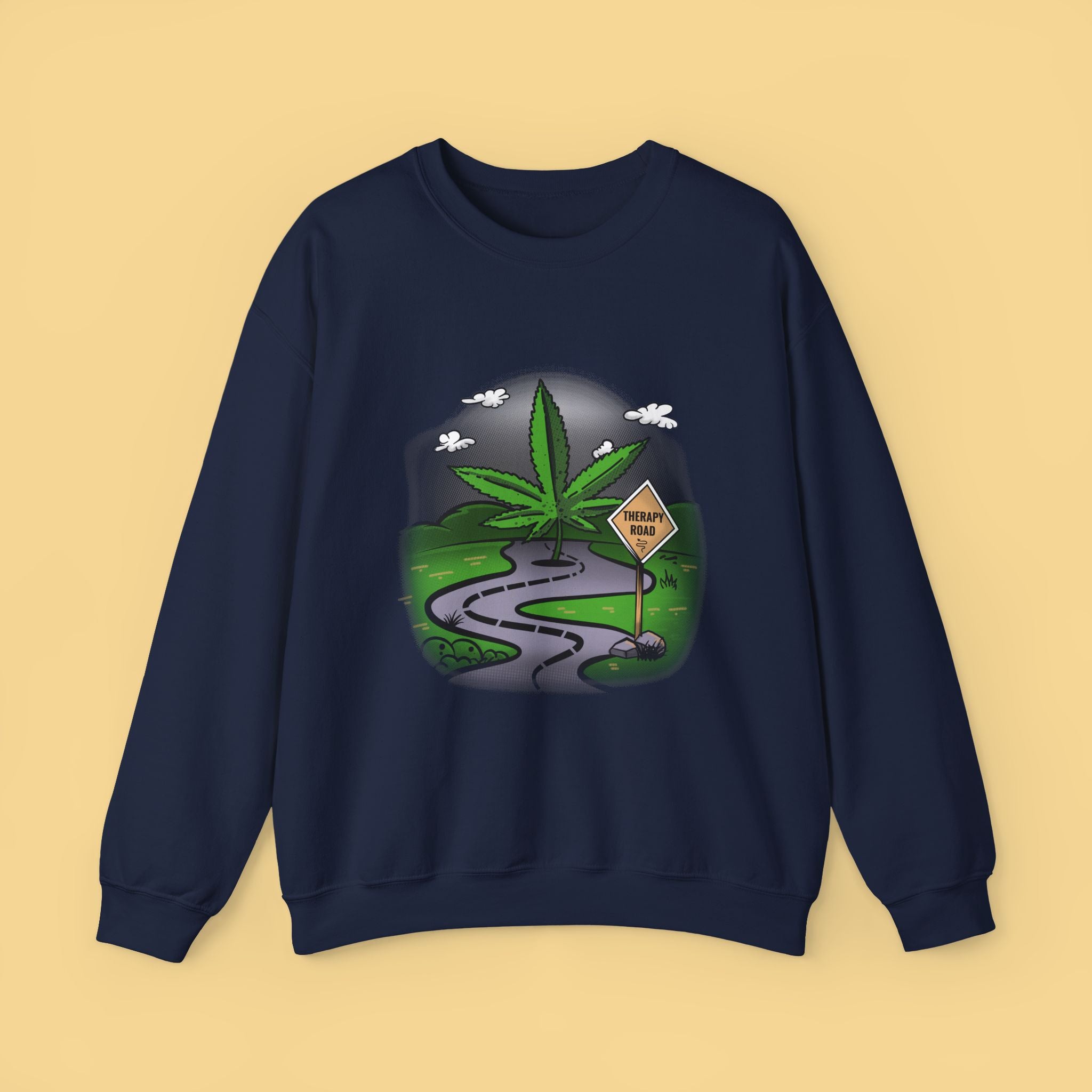 Cannabis Sweatshirt Unisex, Therapy Sweatshirt, Marijuana Gift