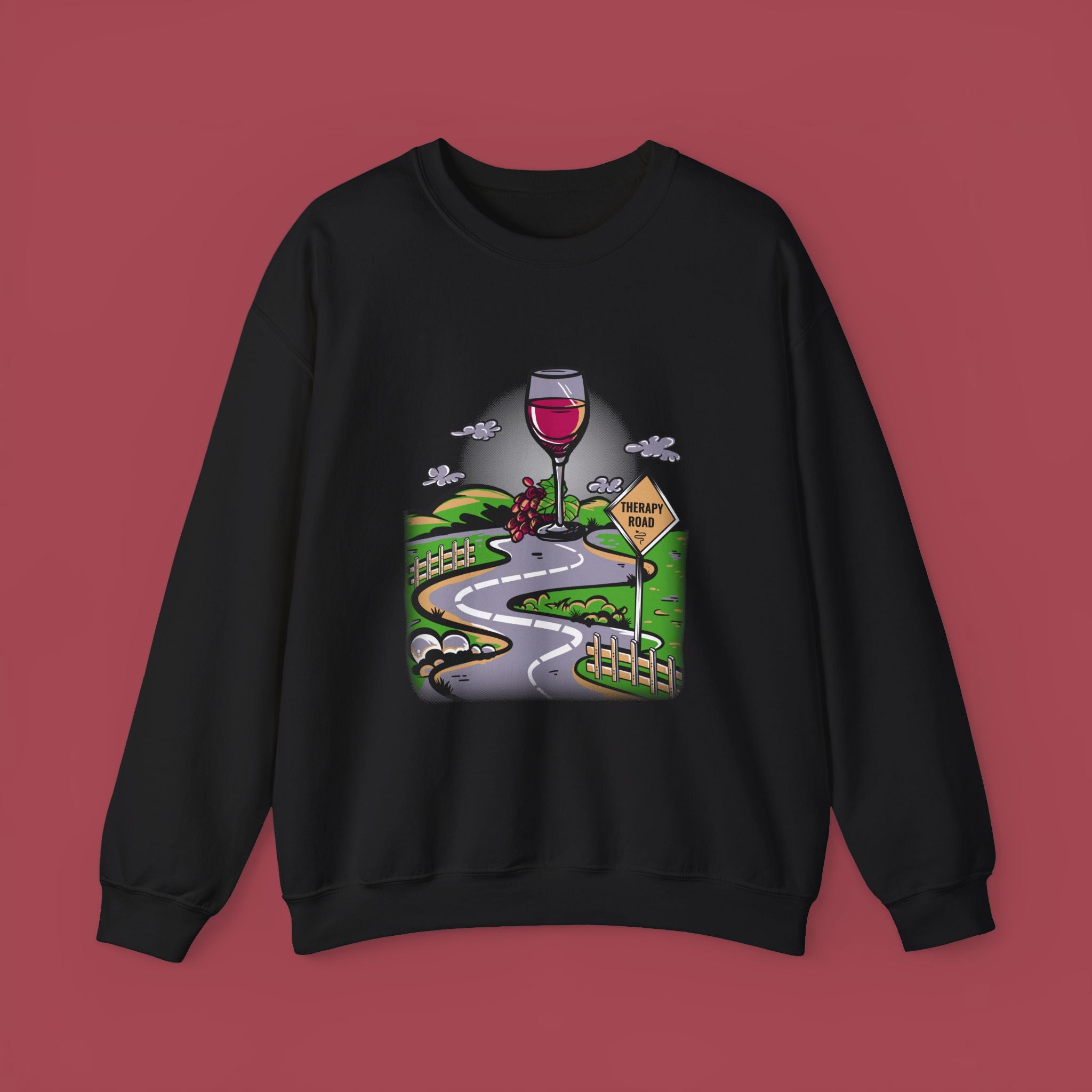 Wine Glass Sweatshirt Unisex, Therapy Sweatshirt