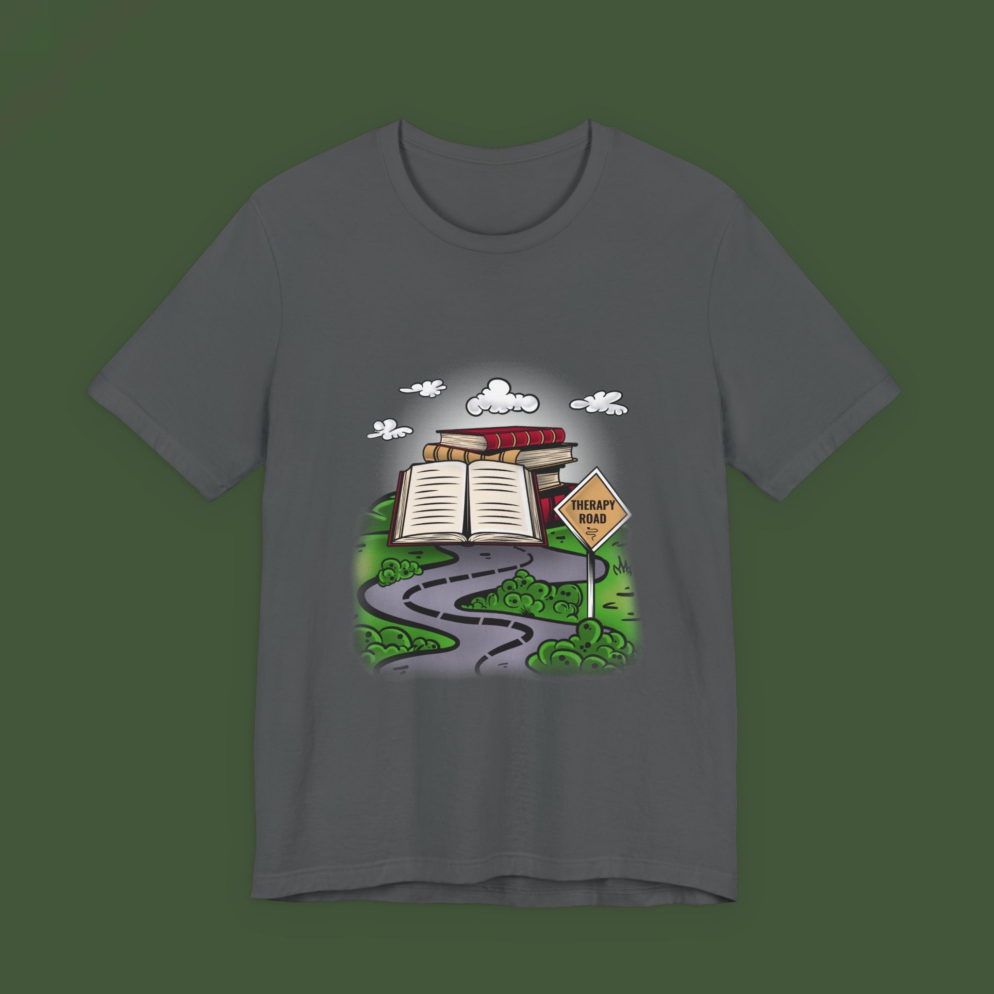 Reading Roadmap Tee — "Library Ahead" Book Lover T‑Shirt