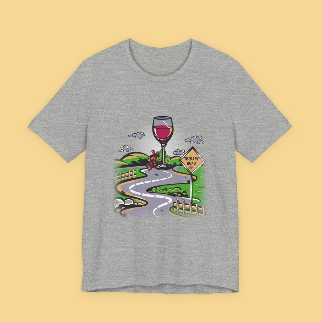 Wine Road Trip T-Shirt — Scenic Wine Glass Graphic Tee (Cheers to Vineyard Adventures)