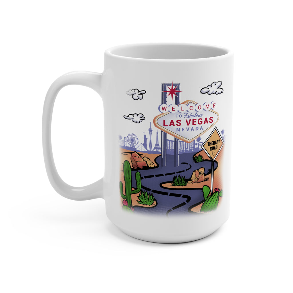 Las Vegas Road Trip 15oz Mug — Welcome to Las Vegas Desert Travel Coffee Cup