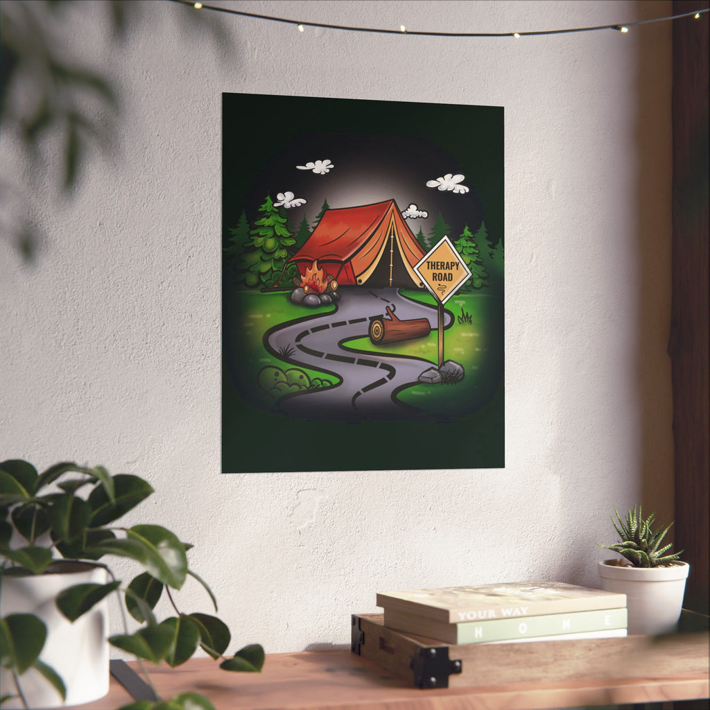 Camping Poster, Therapy Wall Art