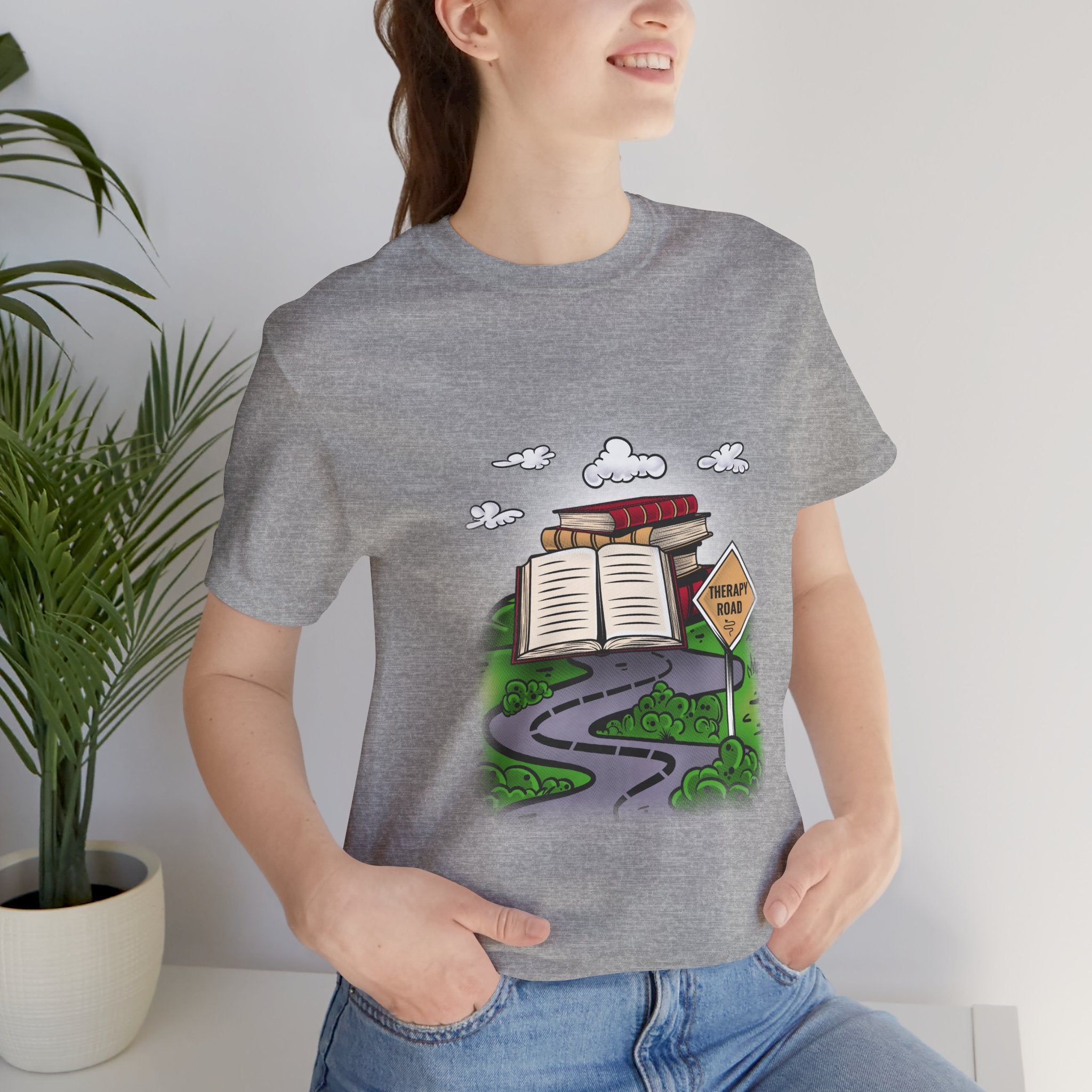 Reading Roadmap Tee — "Library Ahead" Book Lover T‑Shirt