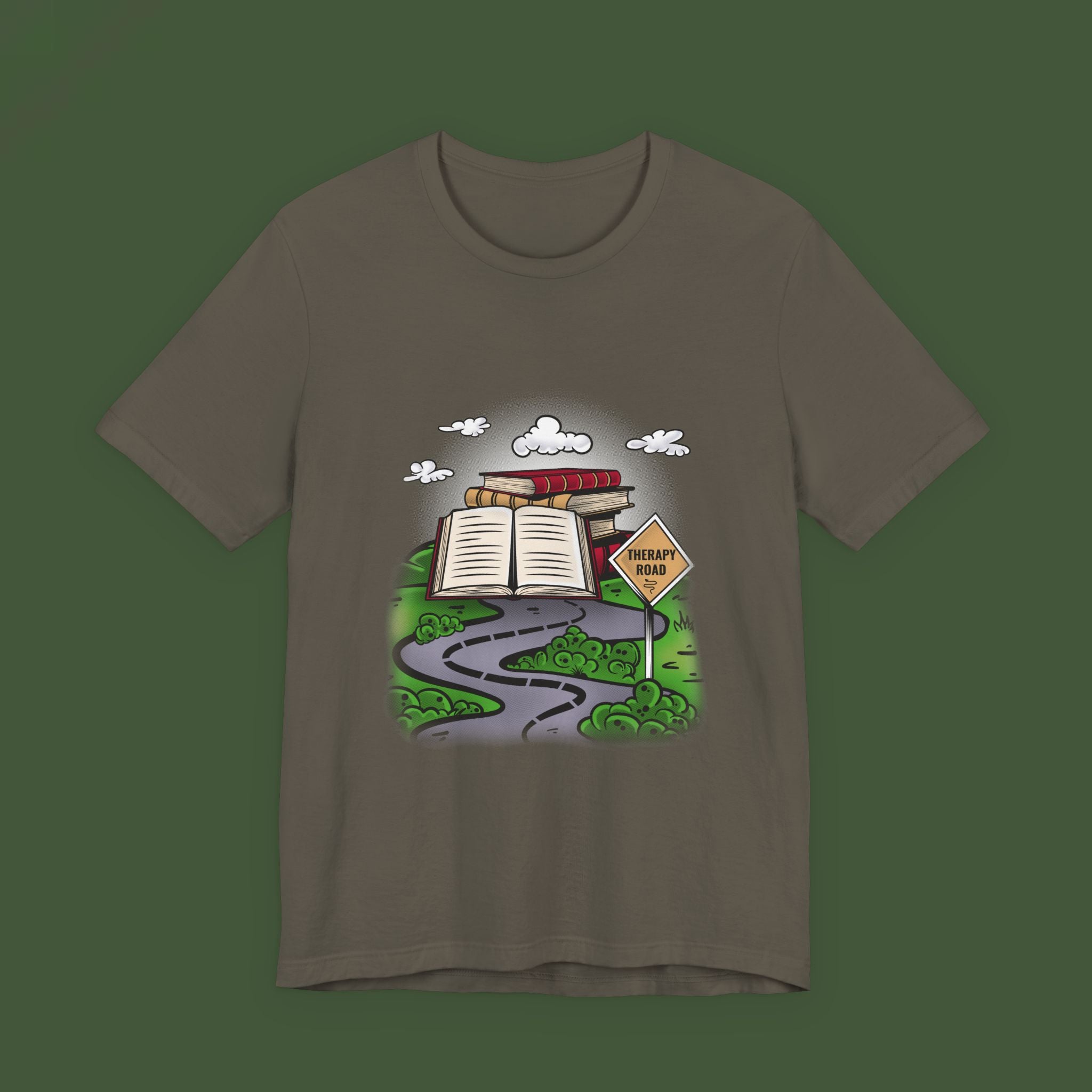 Reading Roadmap Tee — "Library Ahead" Book Lover T‑Shirt