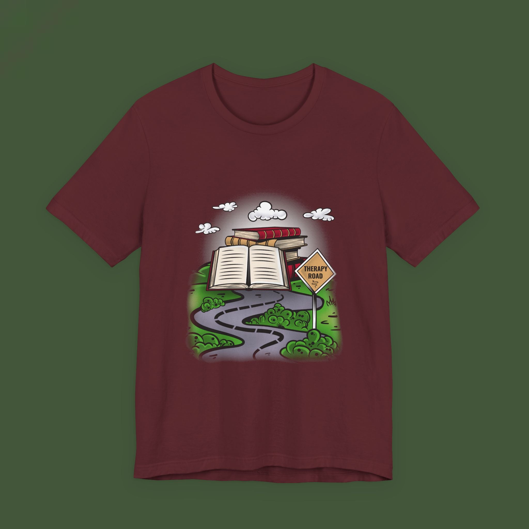 Reading Roadmap Tee — "Library Ahead" Book Lover T‑Shirt