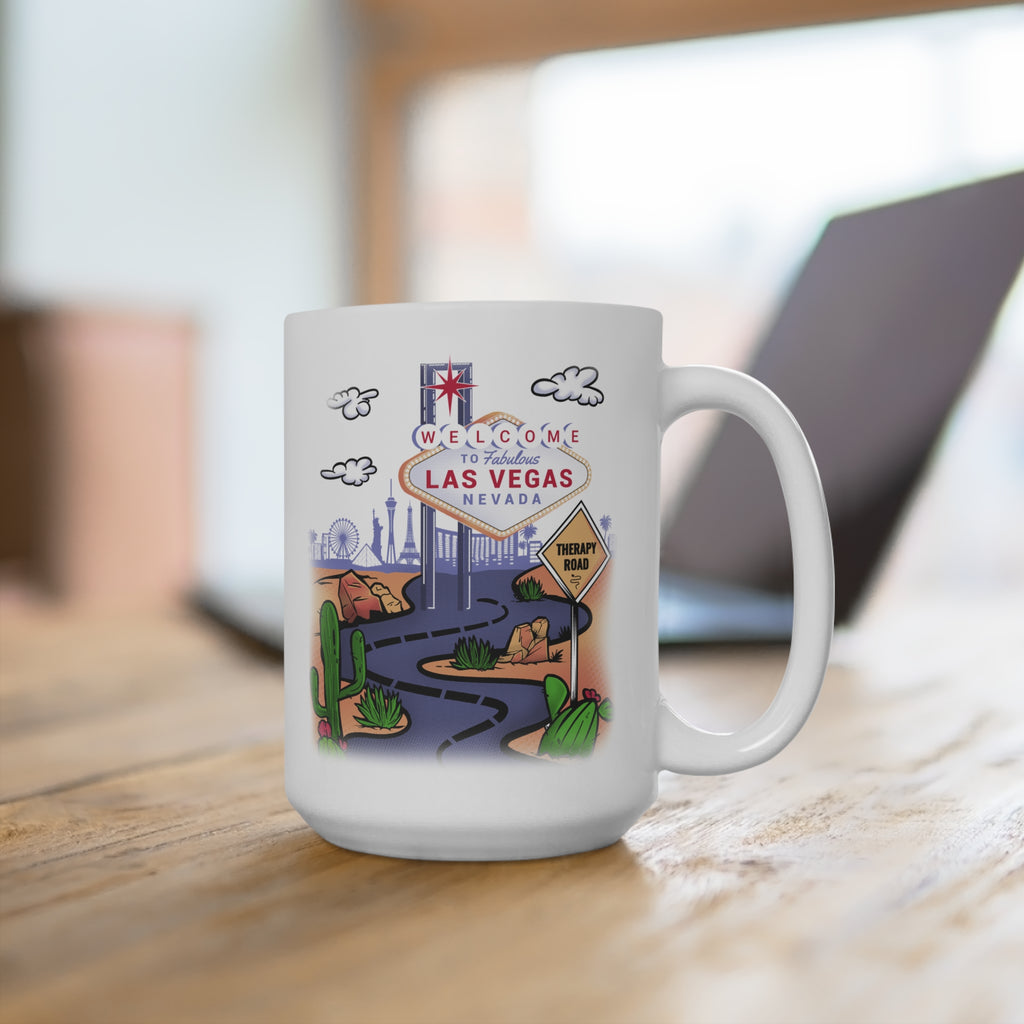 Las Vegas Road Trip 15oz Mug — Welcome to Las Vegas Desert Travel Coffee Cup