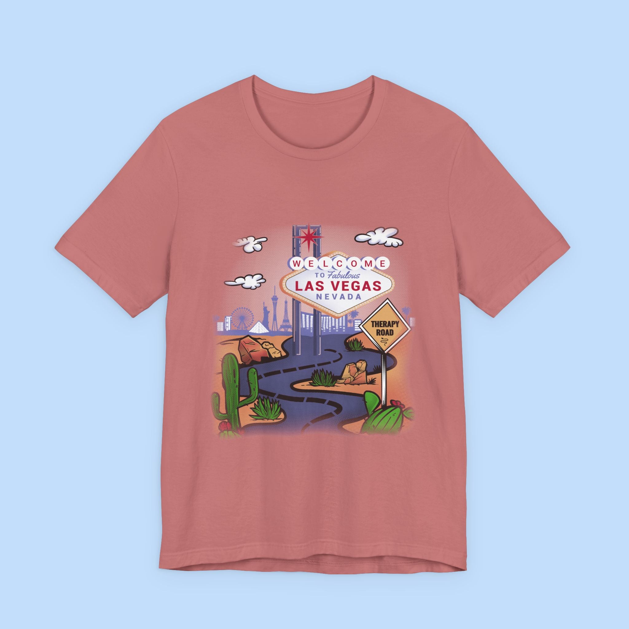 Las Vegas Roadtrip T-Shirt — "Welcome to Las Vegas" Vintage Desert Sign Tee