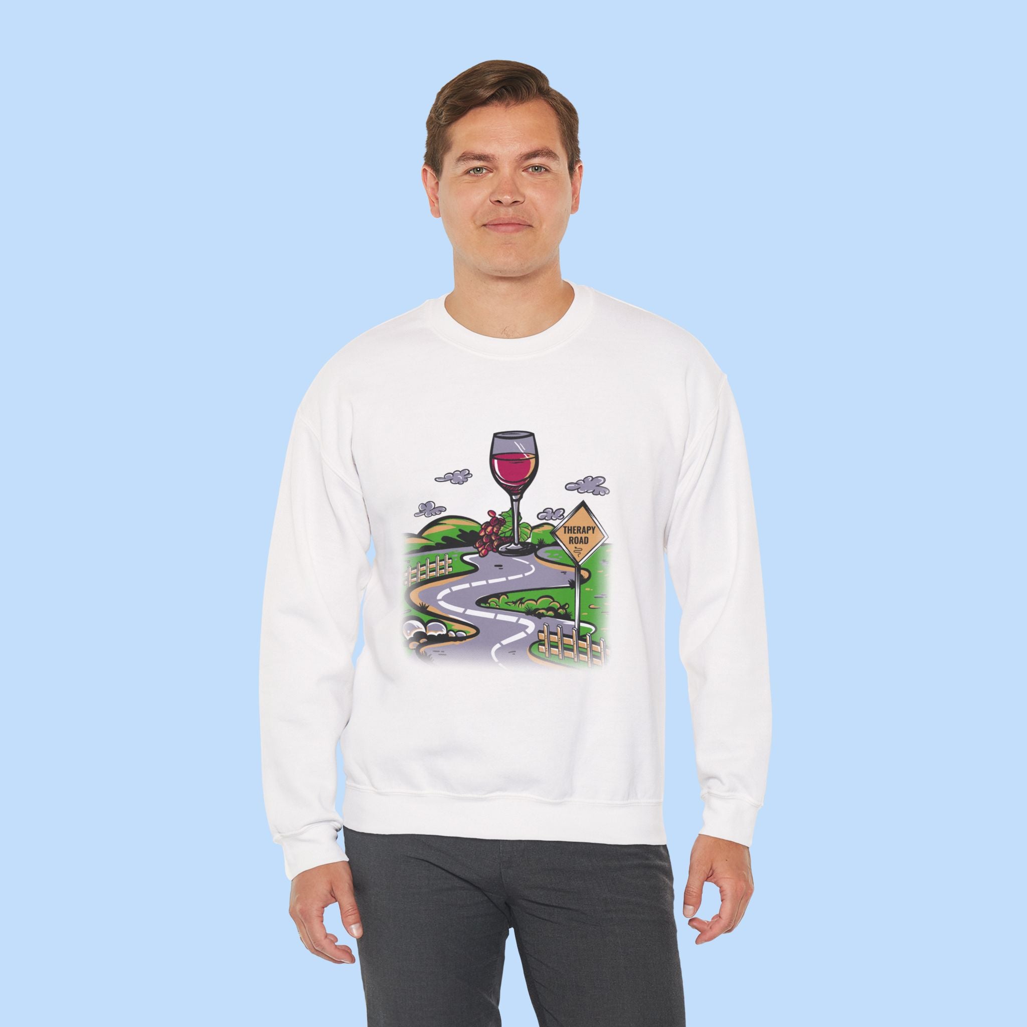 Wine Glass Sweatshirt Unisex, Therapy Sweatshirt