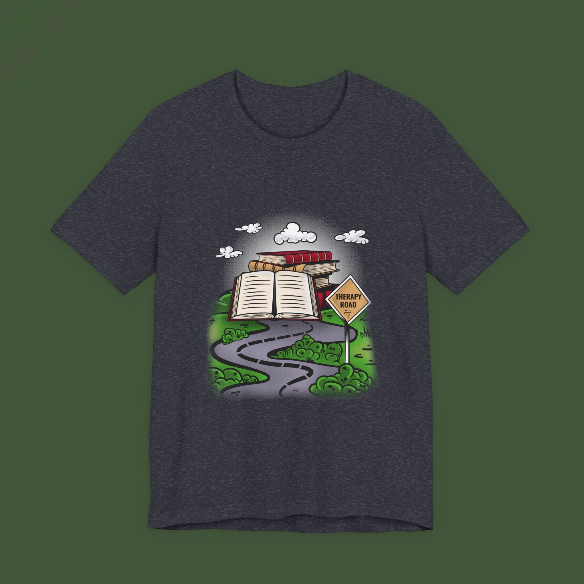 Reading Roadmap Tee — "Library Ahead" Book Lover T‑Shirt