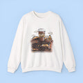 Coffee Road Crewneck Sweatshirt — Cozy Travel Coffee Graphic, Therapy Sweatshirt