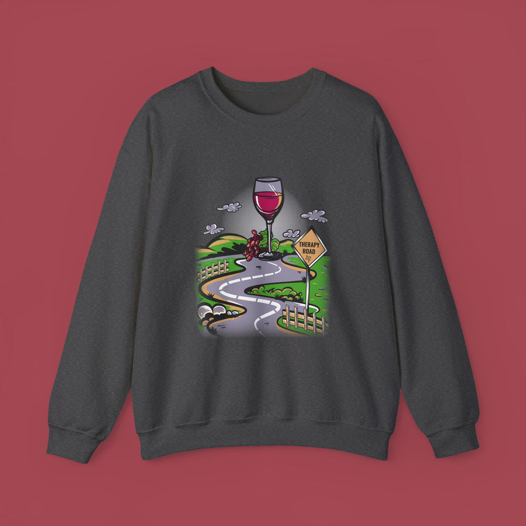 Wine Glass Sweatshirt Unisex, Therapy Sweatshirt