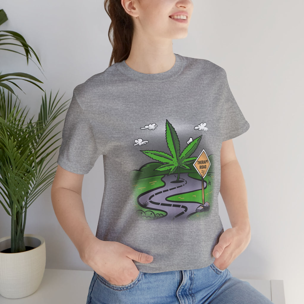 Marijuana Road Tee — Cannabis Leaf Scenic Graphic T-Shirt