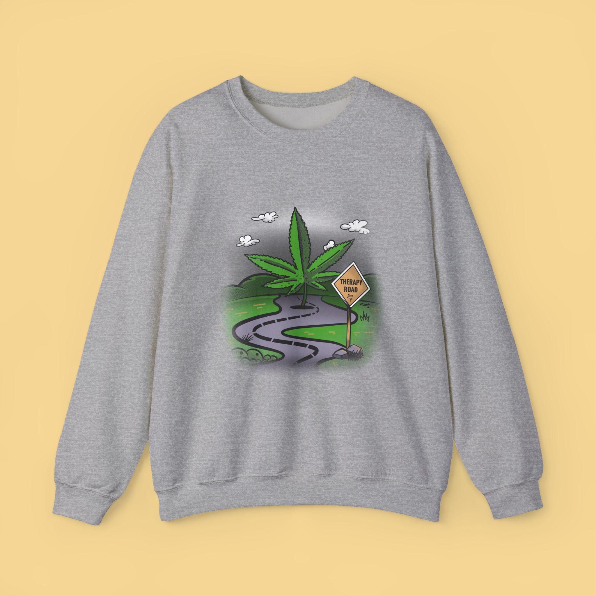 Cannabis Sweatshirt Unisex, Therapy Sweatshirt, Marijuana Gift