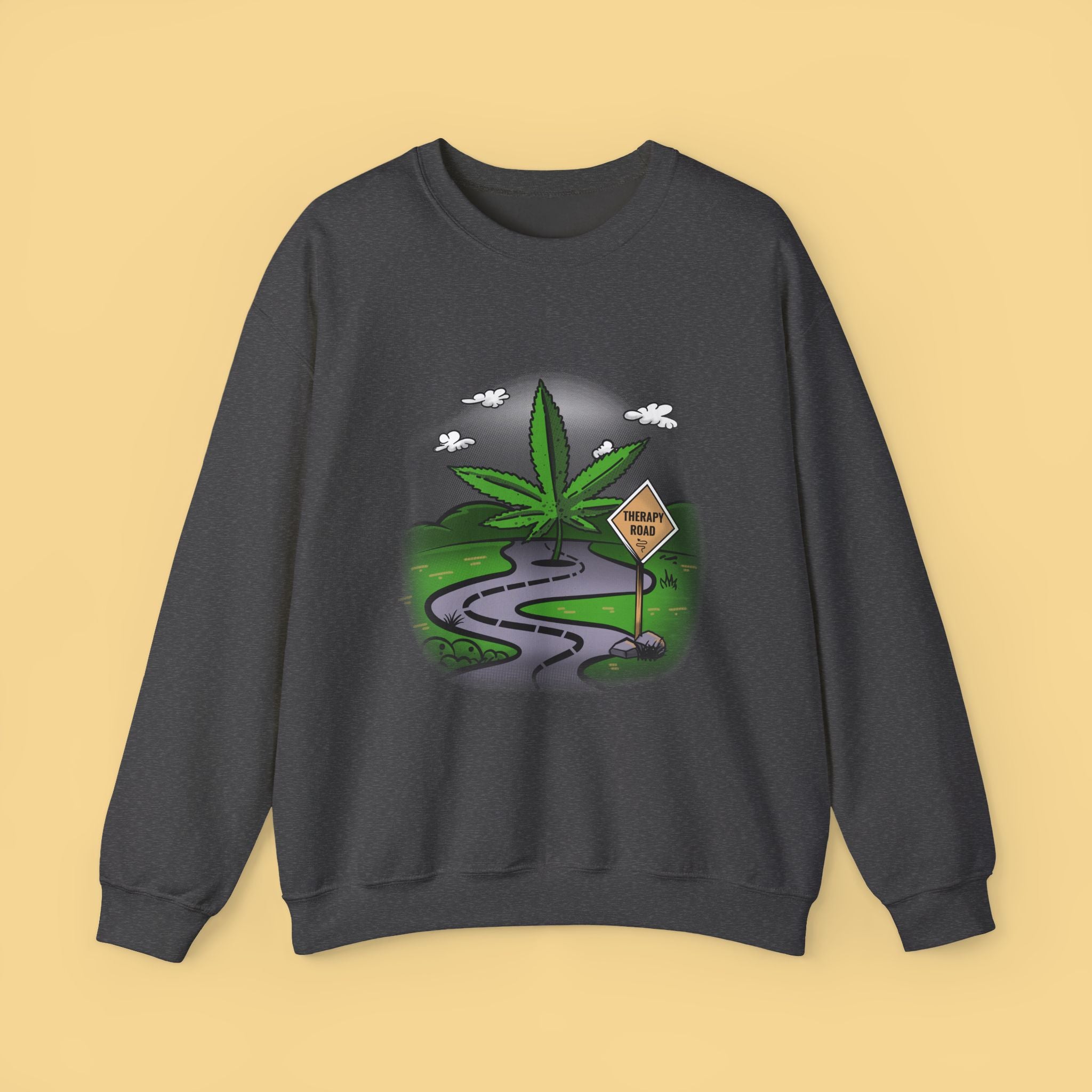 Cannabis Sweatshirt Unisex, Therapy Sweatshirt, Marijuana Gift