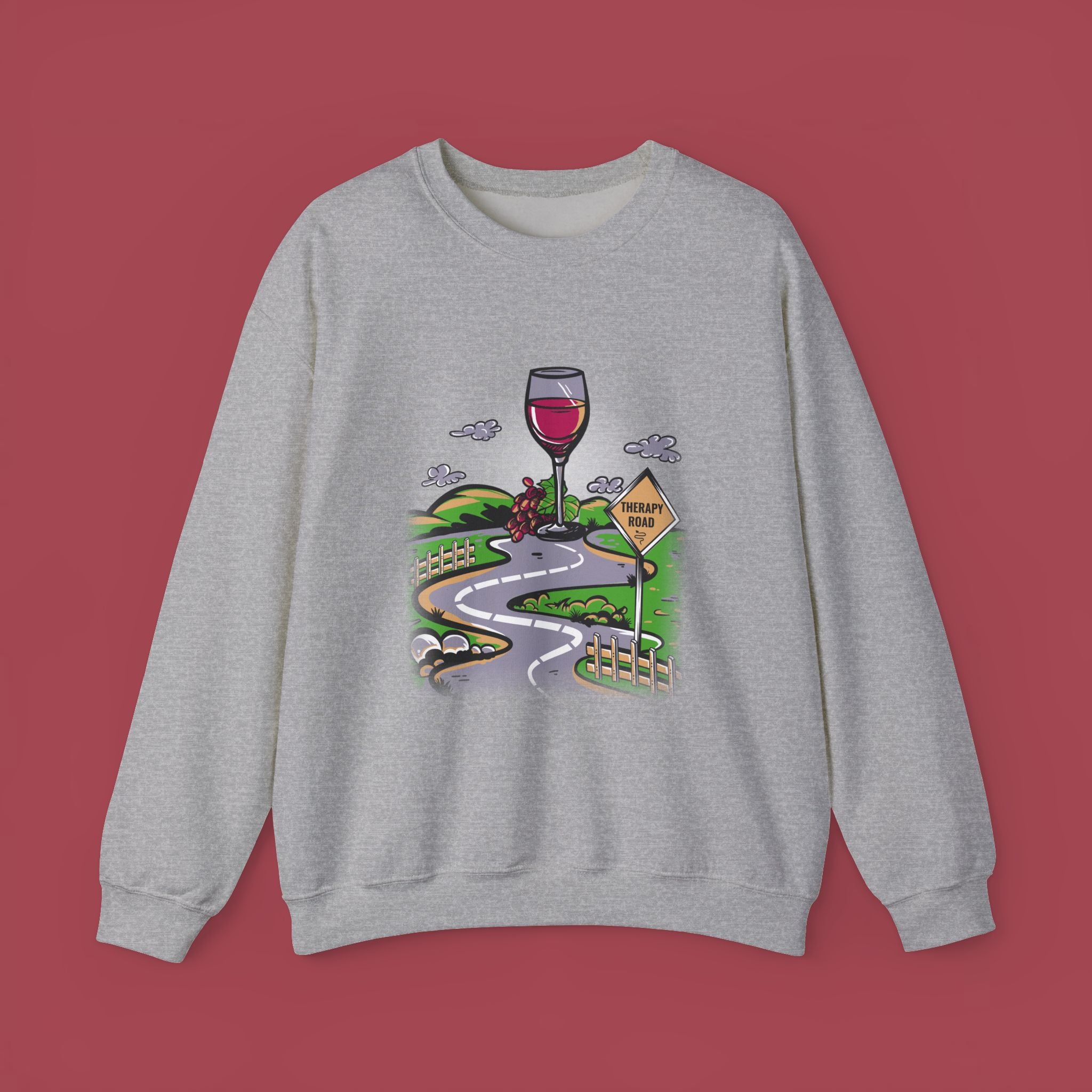 Wine Glass Sweatshirt Unisex, Therapy Sweatshirt