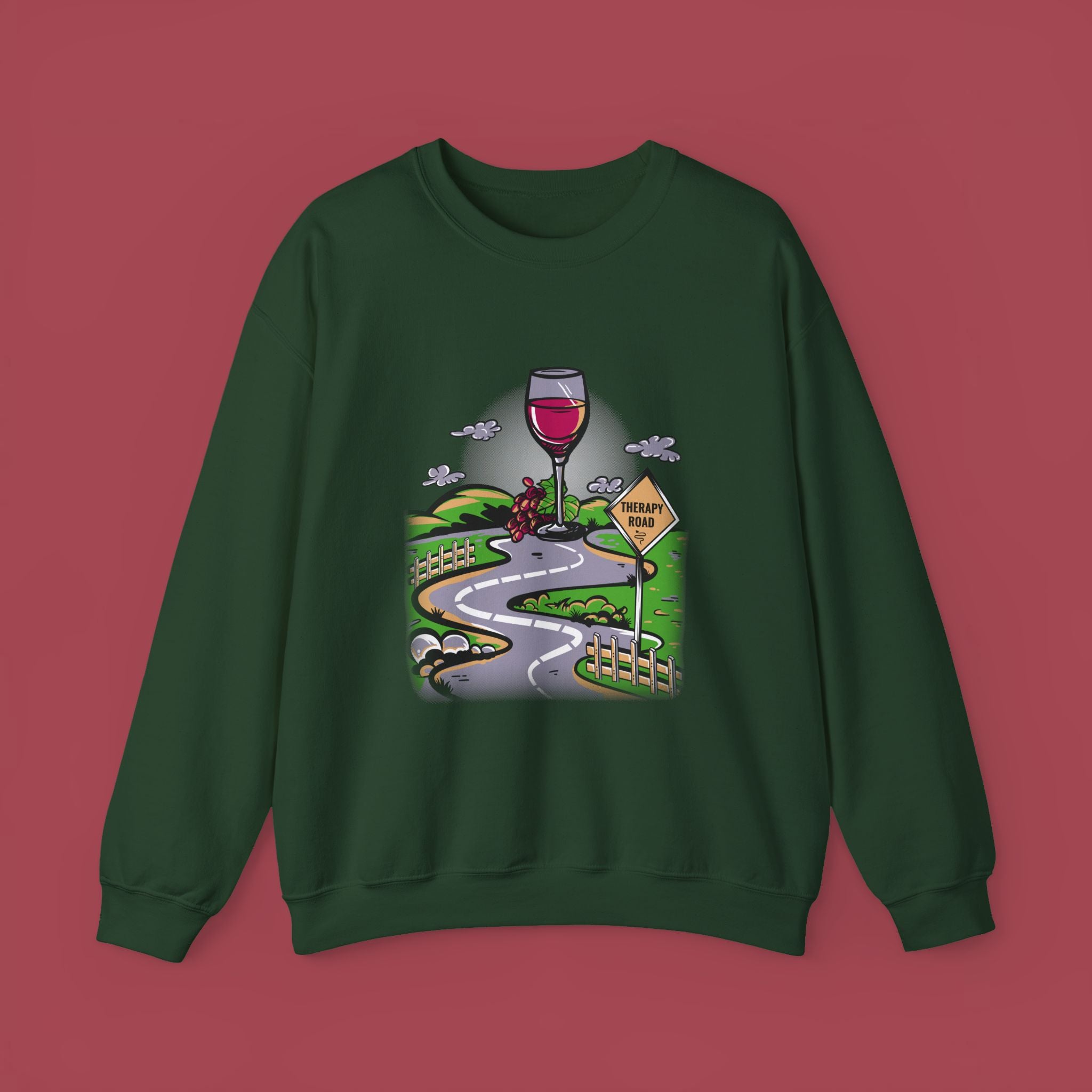 Wine Glass Sweatshirt Unisex, Therapy Sweatshirt