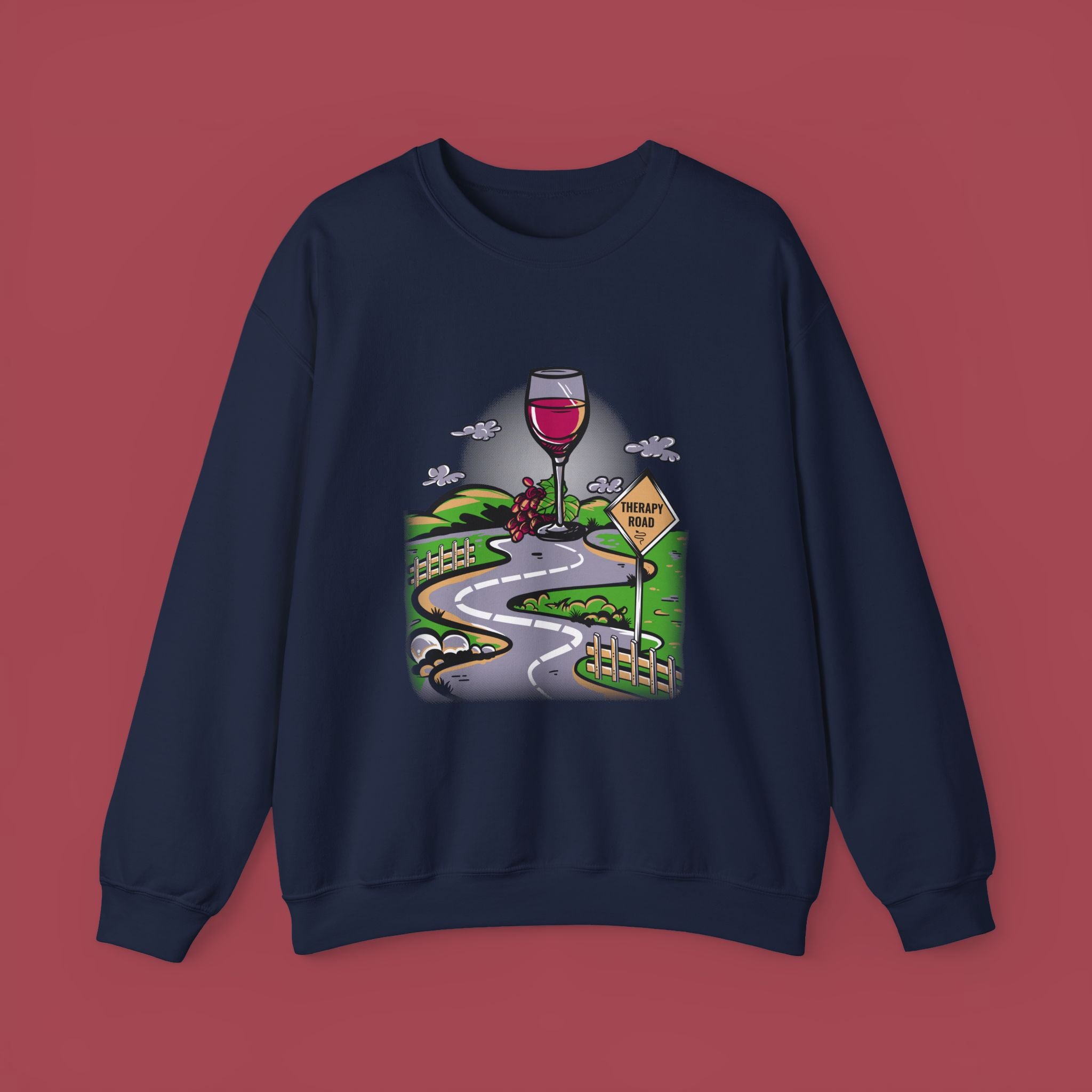 Wine Glass Sweatshirt Unisex, Therapy Sweatshirt