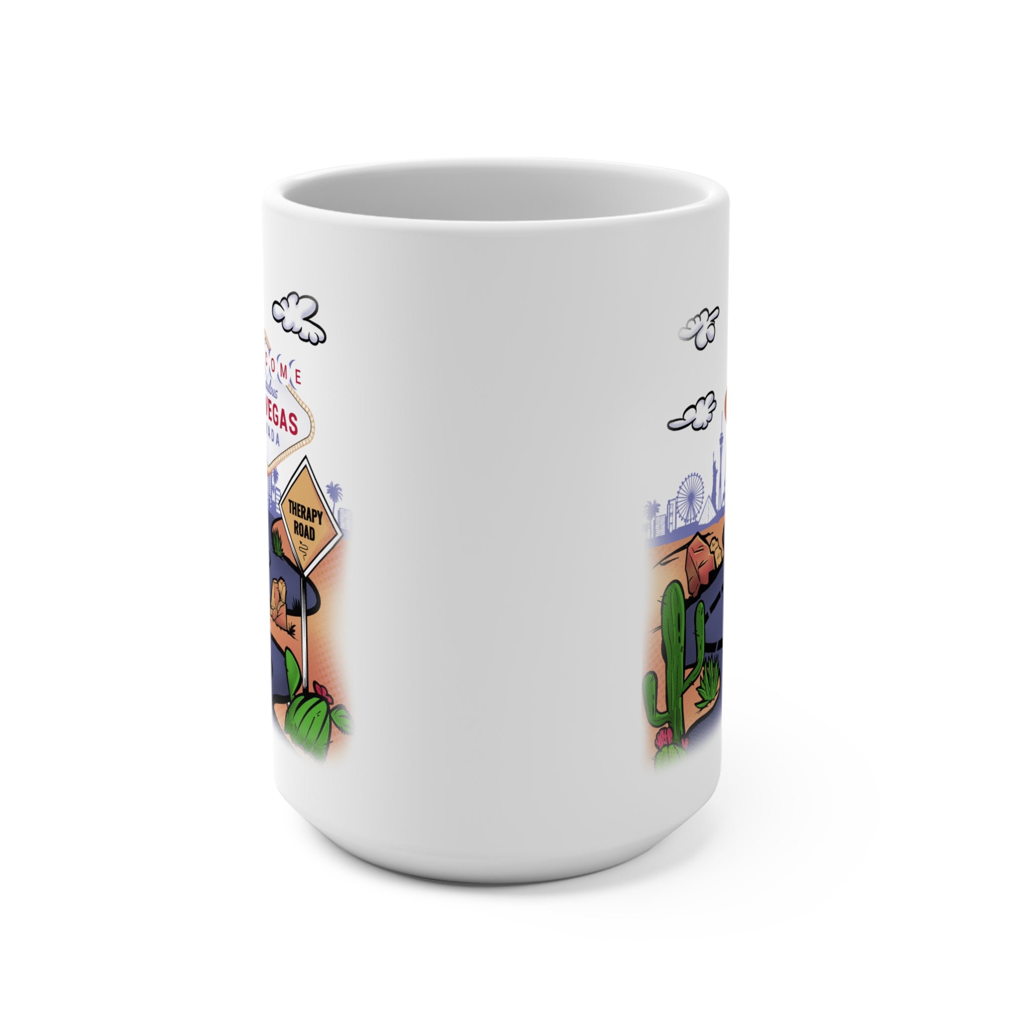 Las Vegas Road Trip 15oz Mug — Welcome to Las Vegas Desert Travel Coffee Cup