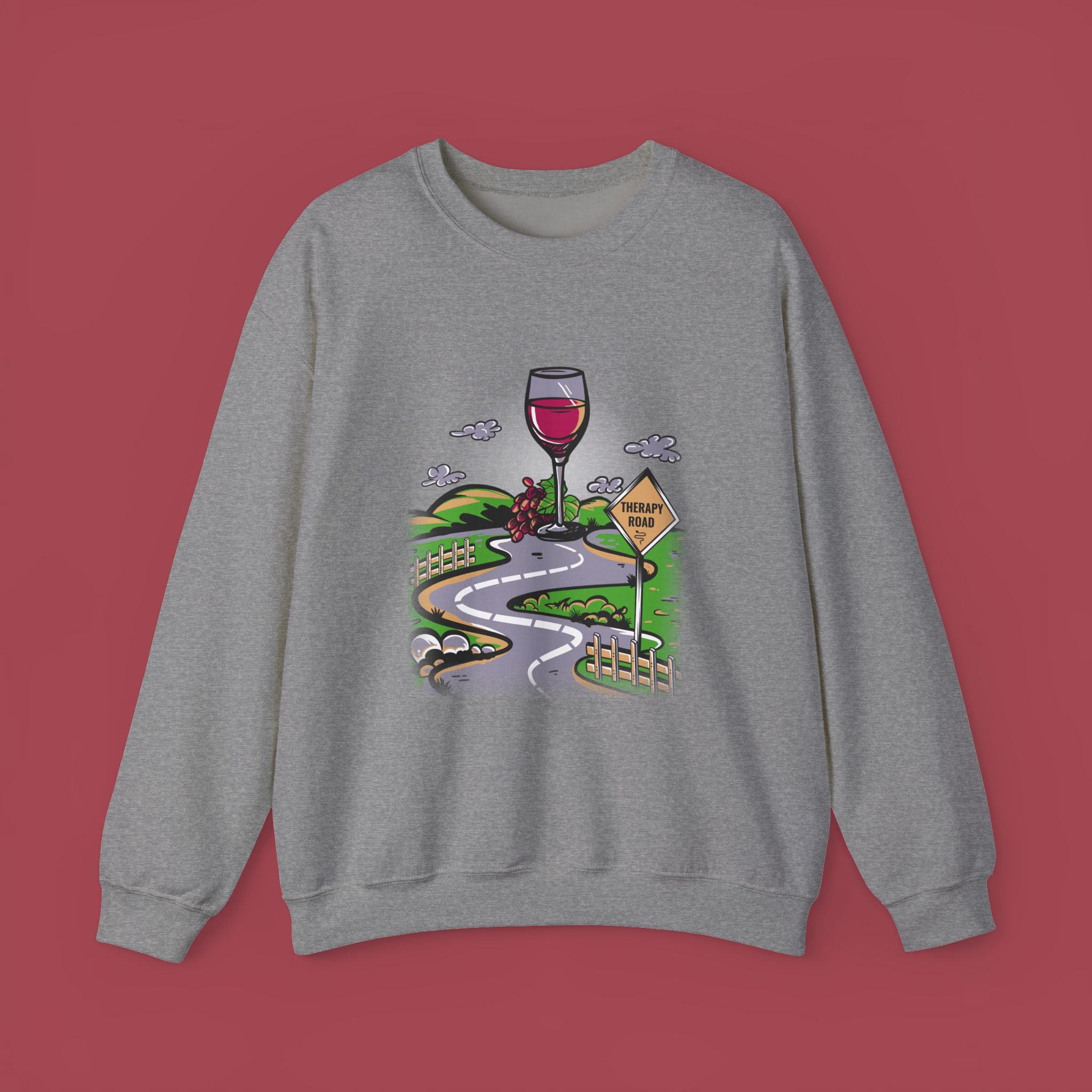 Wine Glass Sweatshirt Unisex, Therapy Sweatshirt