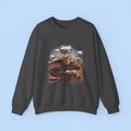 Coffee Road Crewneck Sweatshirt — Cozy Travel Coffee Graphic, Therapy Sweatshirt