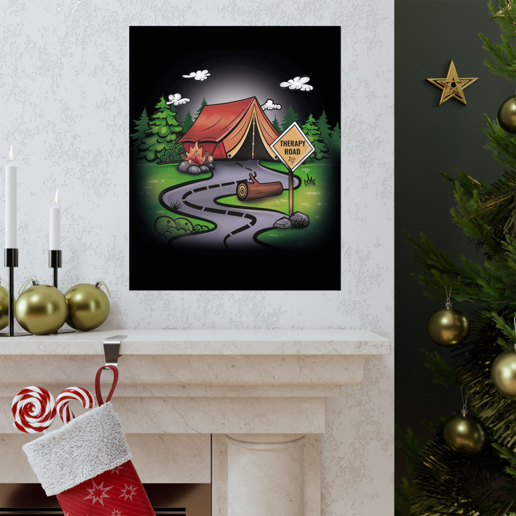 Camping Poster, Therapy Wall Art