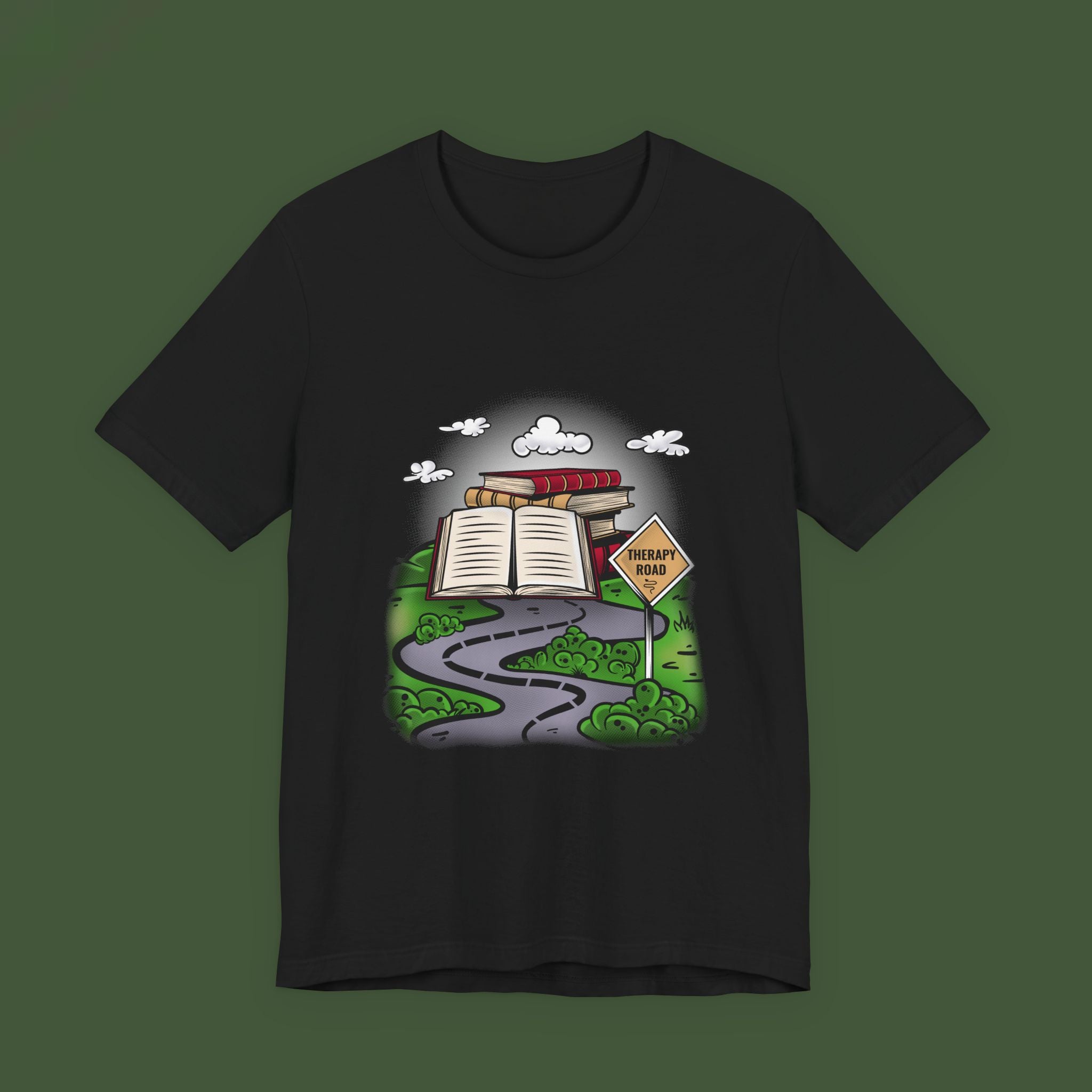 Reading Roadmap Tee — "Library Ahead" Book Lover T‑Shirt