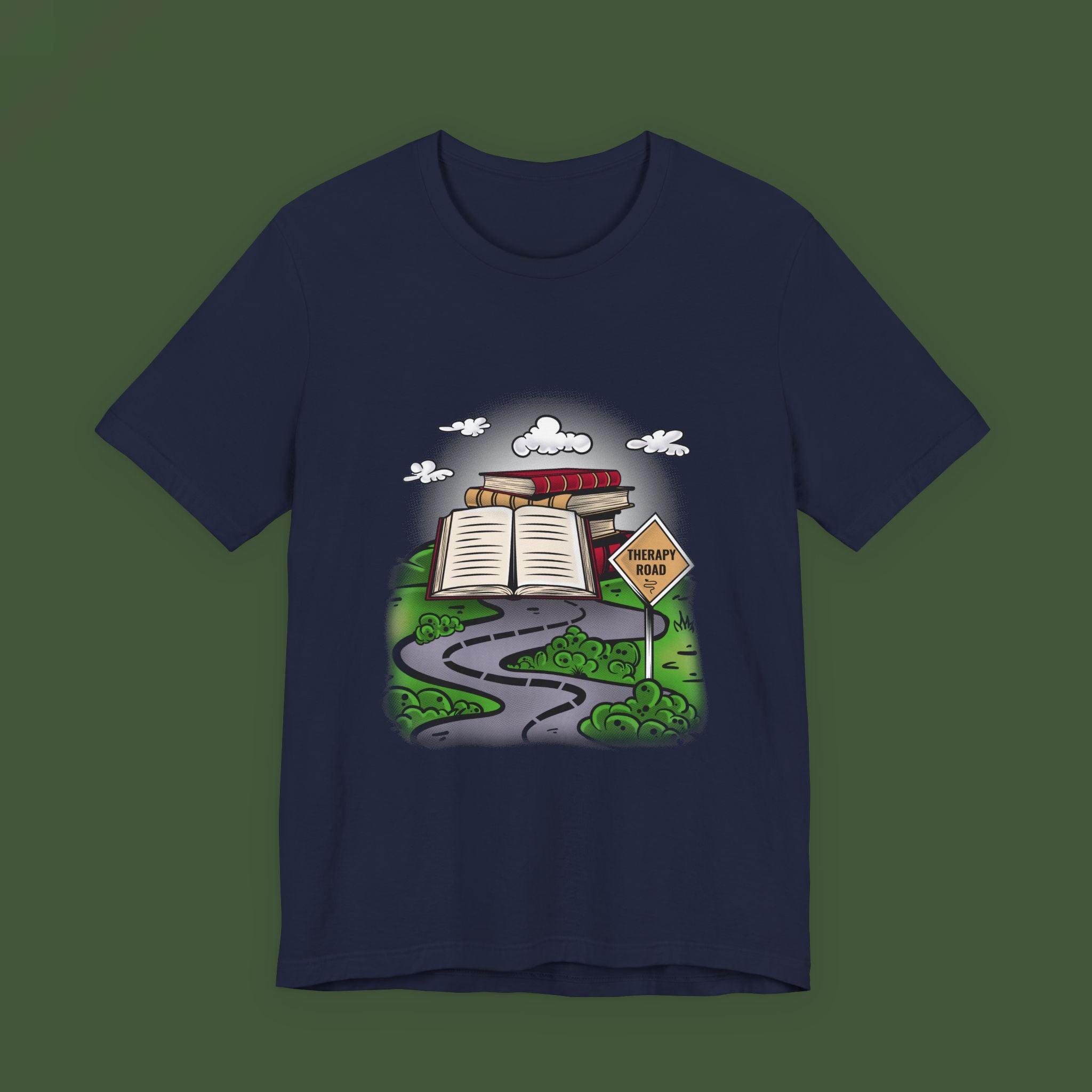 Reading Roadmap Tee — "Library Ahead" Book Lover T‑Shirt