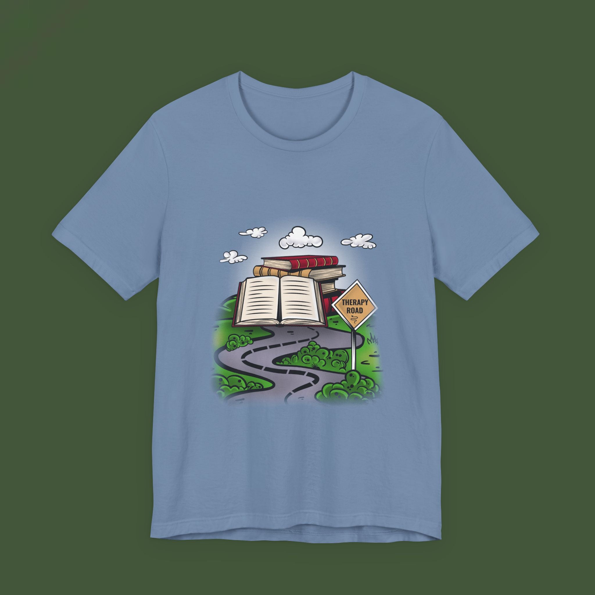 Reading Roadmap Tee — "Library Ahead" Book Lover T‑Shirt